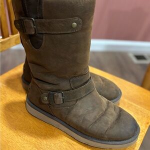 Brown Buckle UGG Boots